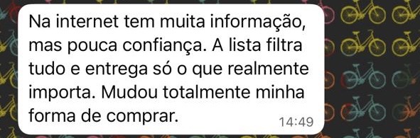 A lista filtra a informação confusa da internet